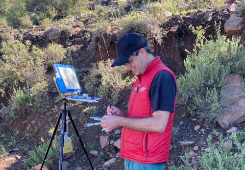 Curt Marthezé Plein Air Painting Nieu Bethesda